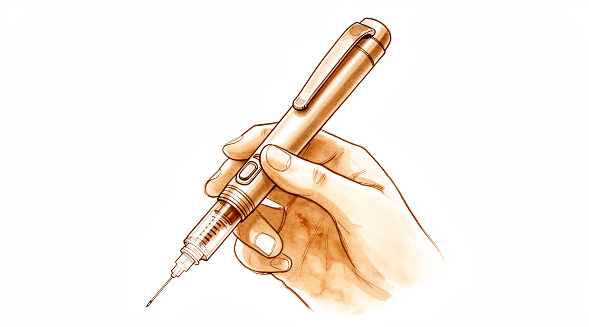 A medical injection pen.