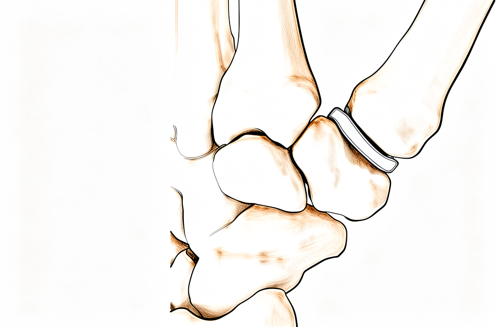 Illustration of a pyrocarbon implant placed in an arthritic finger or thumb joint.